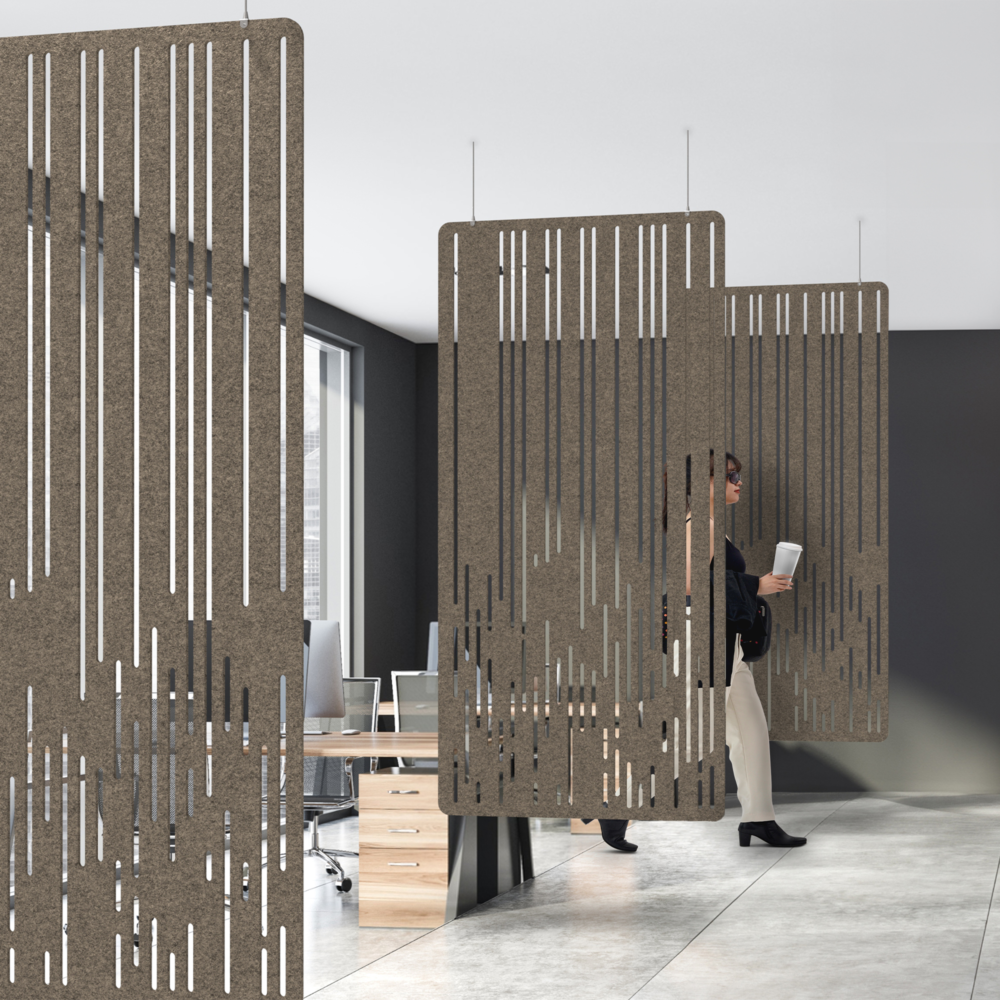Image showcasing Acoustic Hanging/Wall Mounted Screens - SPACEMANN